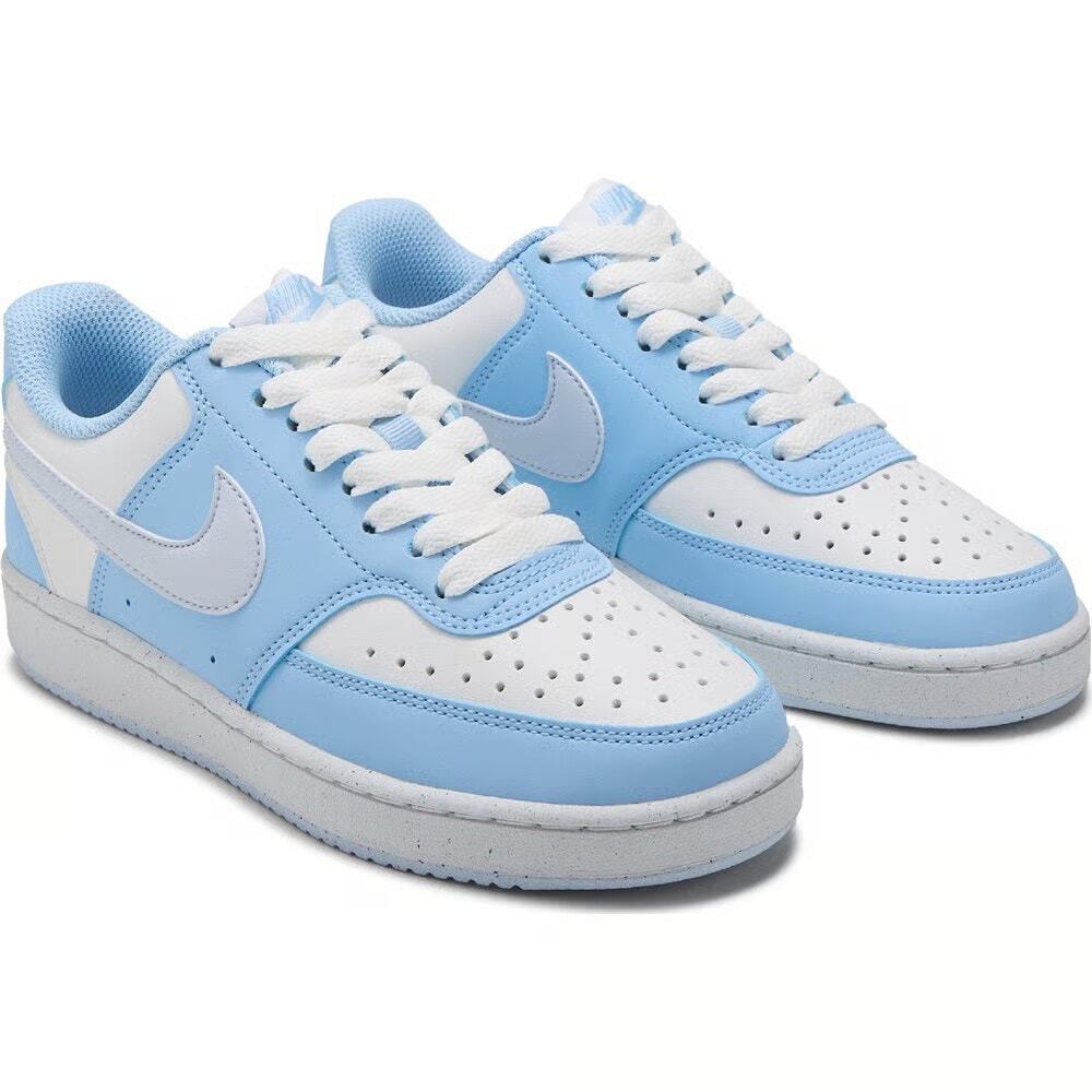NIB Nike Women's Court Vision Low Sneaker size 9 Blue/White - Picture 1 of 5